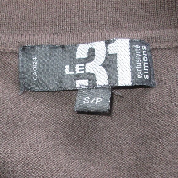 Men's Simons 100% Cotton Brown V-neck Argyle Sweater Size Small - Picture 3 of 4